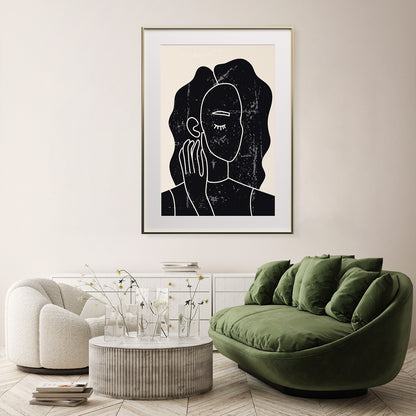 Woman Portrait Modern Abstract Art Posters-Vertical Posters NOT FRAMED-CetArt-8″x10″ inches-CetArt