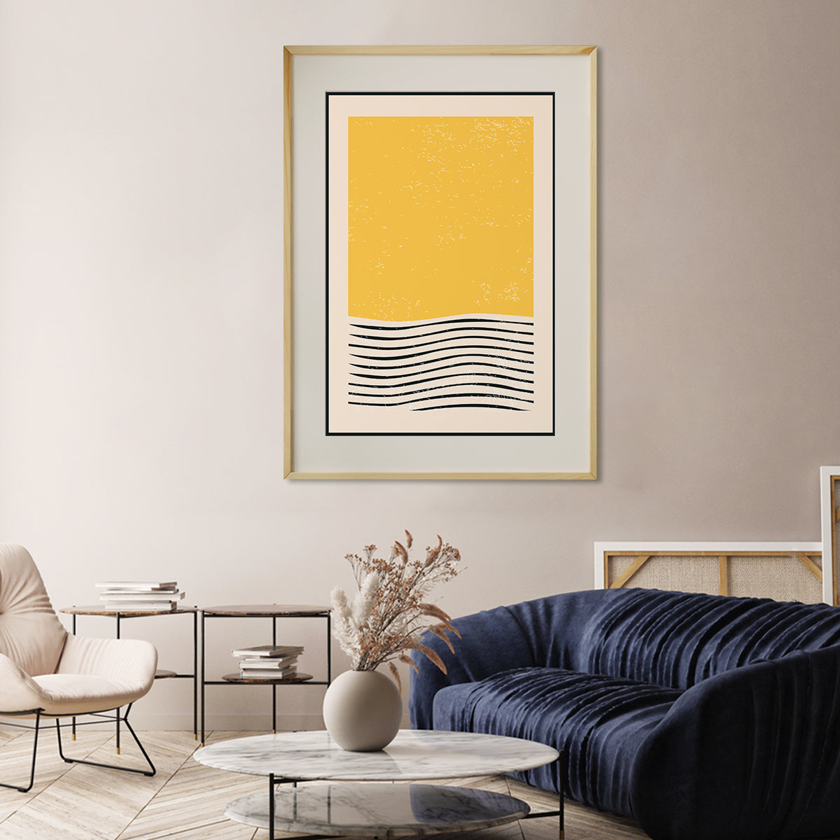 Abstract Minimalist Yellow Poster Wall Art For Your Home-Vertical Posters NOT FRAMED-CetArt-8″x10″ inches-CetArt