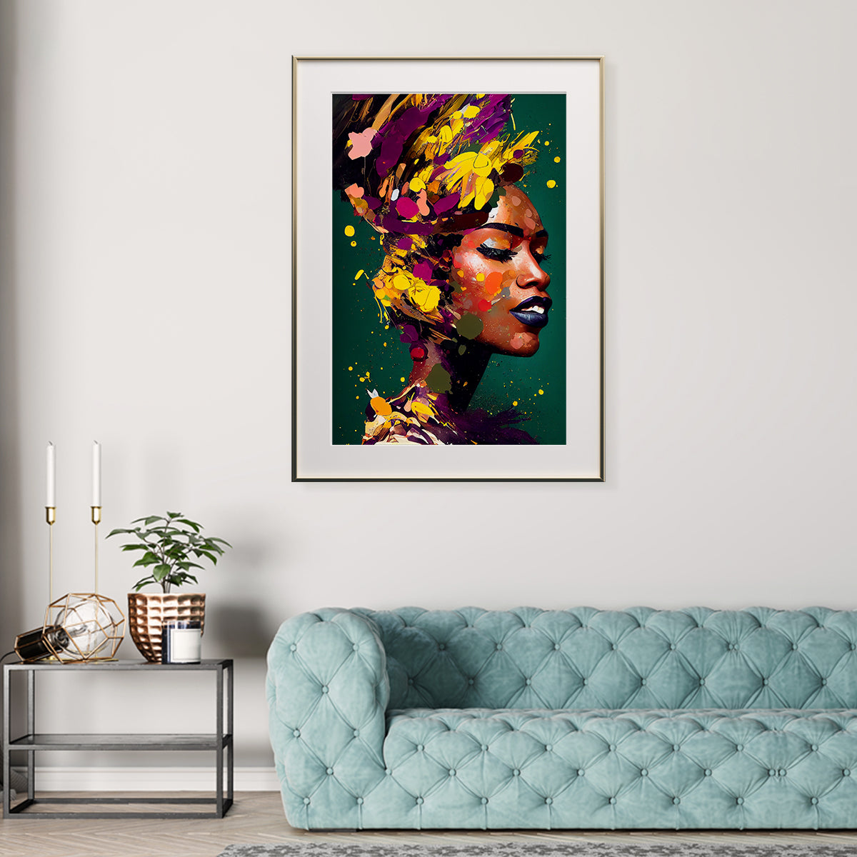 Creative African Woman Portrait Poster-Vertical Posters NOT FRAMED-CetArt-8″x10″ inches-CetArt