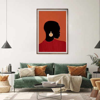 African Woman Abstract Minimalist Poster Decor-Vertical Posters NOT FRAMED-CetArt-8″x10″ inches-CetArt