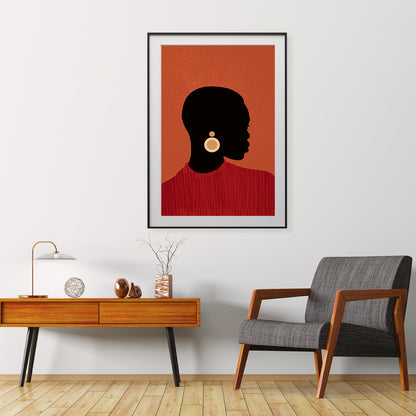 African Woman Abstract Minimalist Poster Decor-Vertical Posters NOT FRAMED-CetArt-8″x10″ inches-CetArt