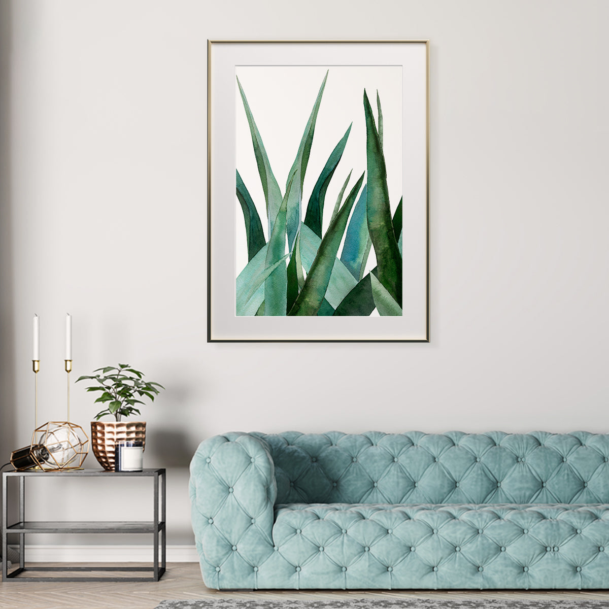 Agave Plant Watercolor Posters Wall Art Prints-Vertical Posters NOT FRAMED-CetArt-8″x10″ inches-CetArt