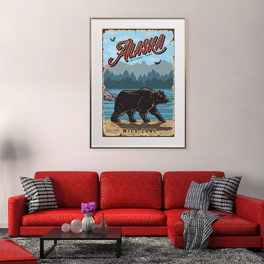 Alaska Bear Travel Poster Decorations Ideas-Vertical Posters NOT FRAMED-CetArt-8″x10″ inches-CetArt