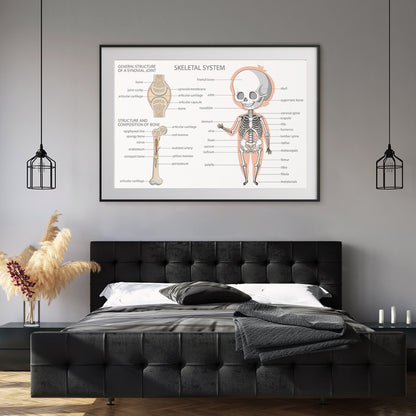 Human Skeleton Anatomy Posters Decoration for Interior-Horizontal Posters NOT FRAMED-CetArt-10″x8″ inches-CetArt