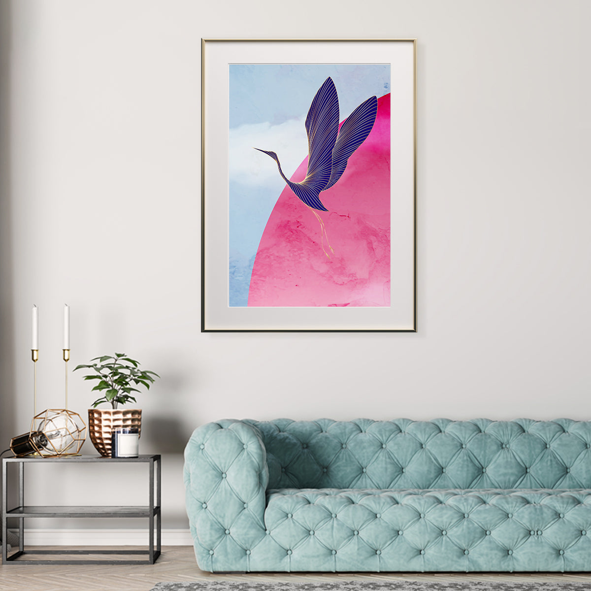 Abstract Japanese Crane Modern Art Poster-Vertical Posters NOT FRAMED-CetArt-8″x10″ inches-CetArt