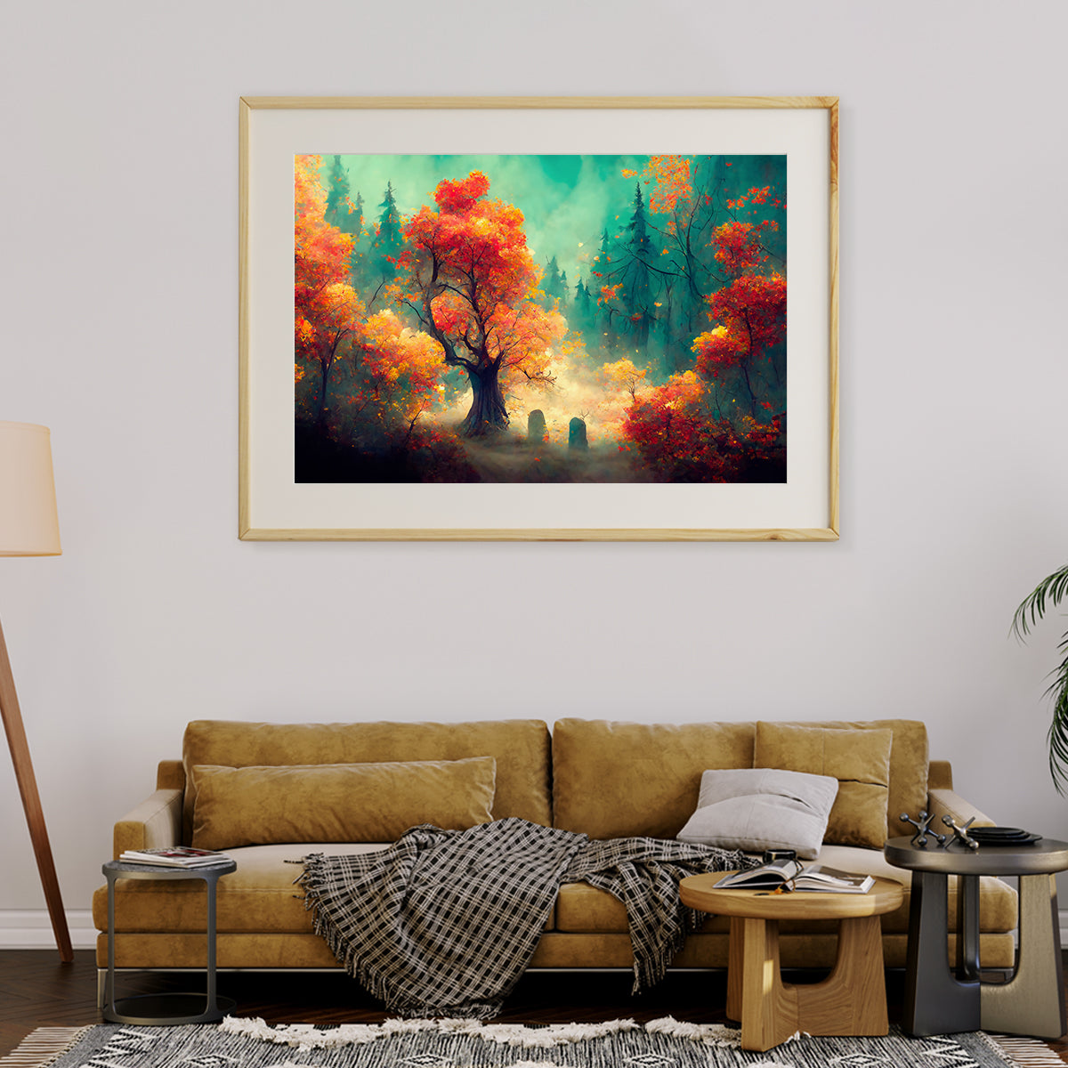 Beautiful Mysterious Autumn Forest Poster Print Modern Wall Art-Horizontal Posters NOT FRAMED-CetArt-10″x8″ inches-CetArt