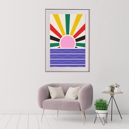 Pop Art Multicolor Sun Poster-Vertical Posters NOT FRAMED-CetArt-8″x10″ inches-CetArt