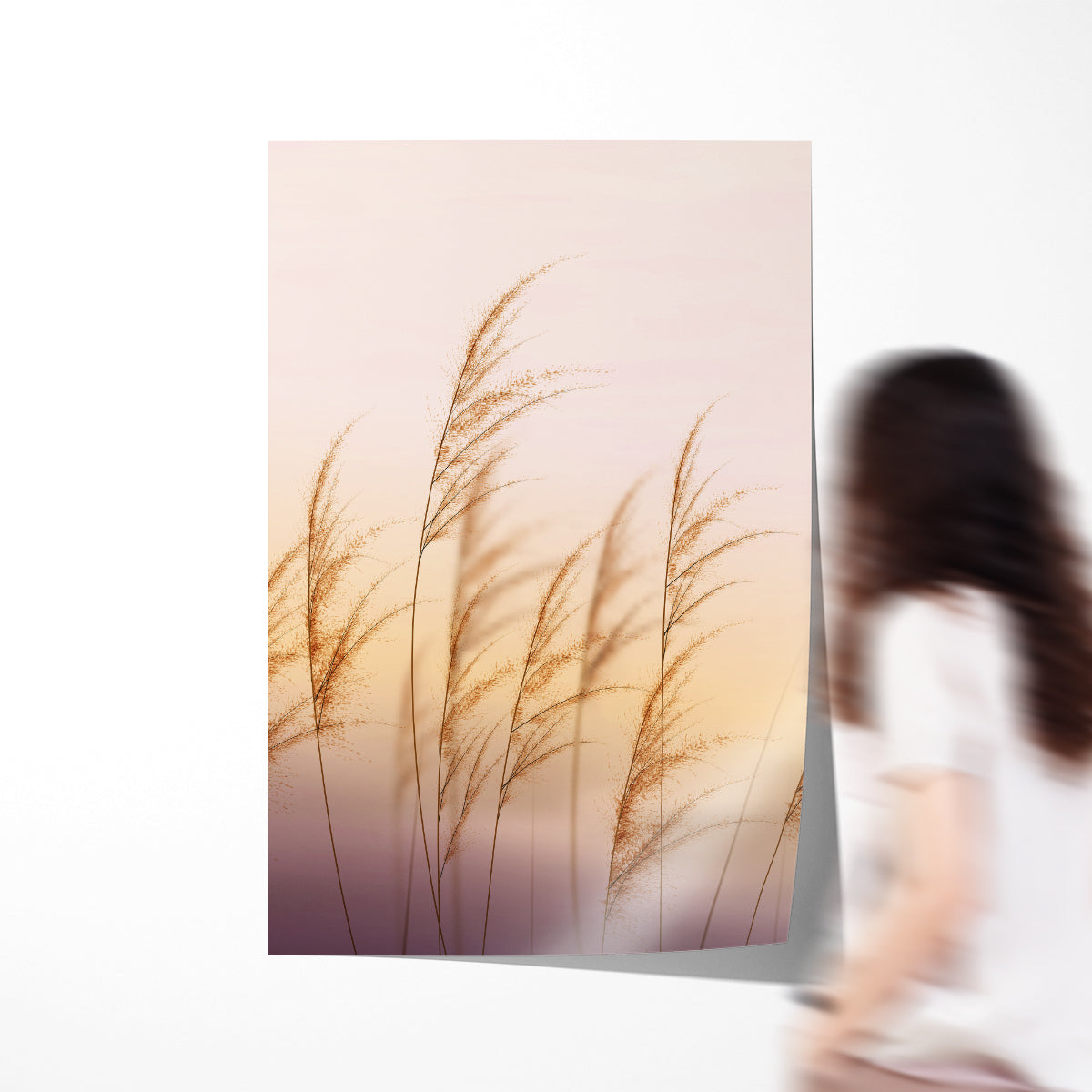 Pampas Grass Beige Botanical Posters Wall Art Print-Vertical Posters NOT FRAMED-CetArt-8″x10″ inches-CetArt