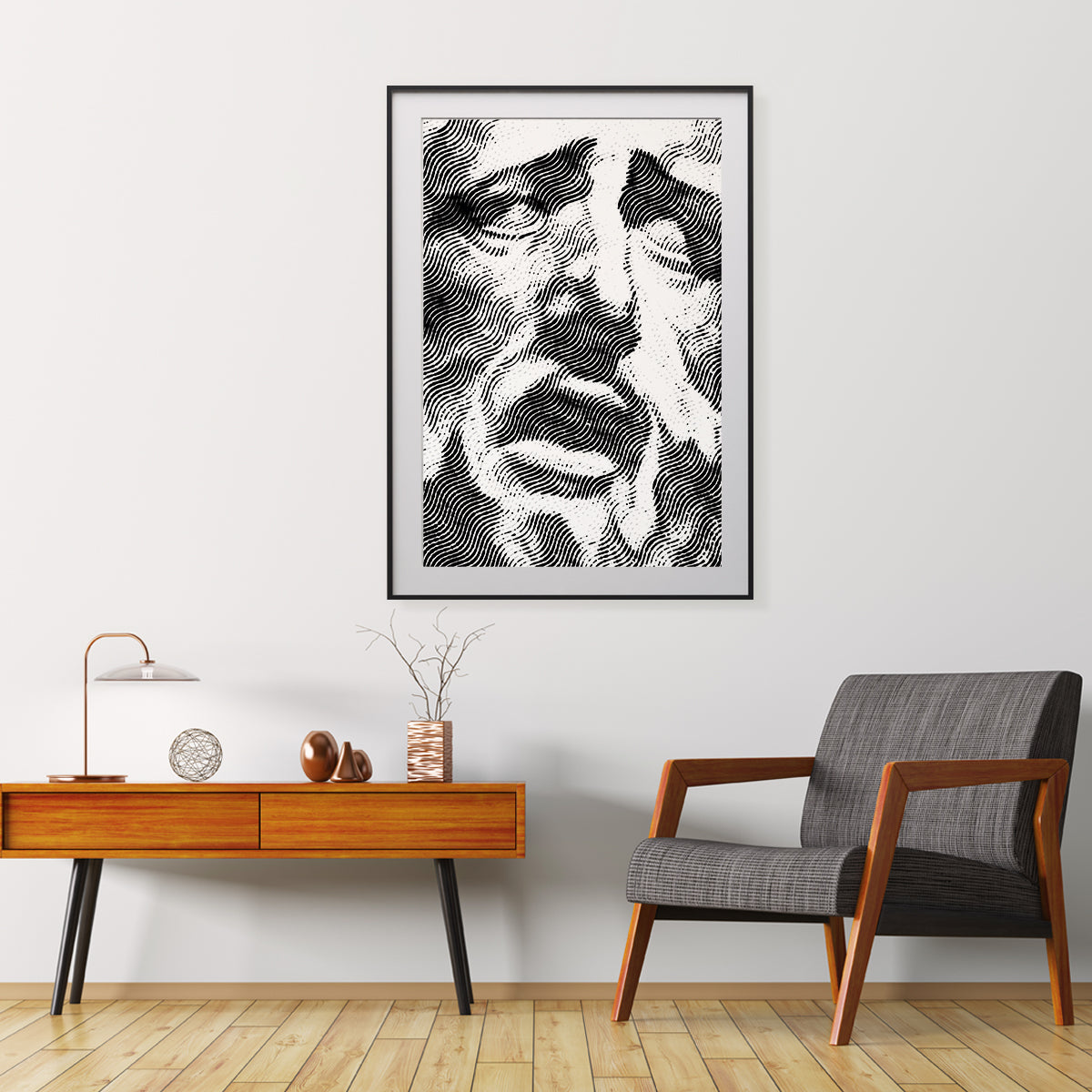 Ancient Greek Minimalist Portrait Black And White Wall Art Posters-Vertical Posters NOT FRAMED-CetArt-8″x10″ inches-CetArt