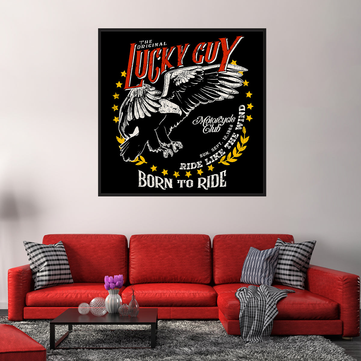 Born to Ride Quotes Posters Wall Art-Square Posters NOT FRAMED-CetArt-8″x8″ inches-CetArt