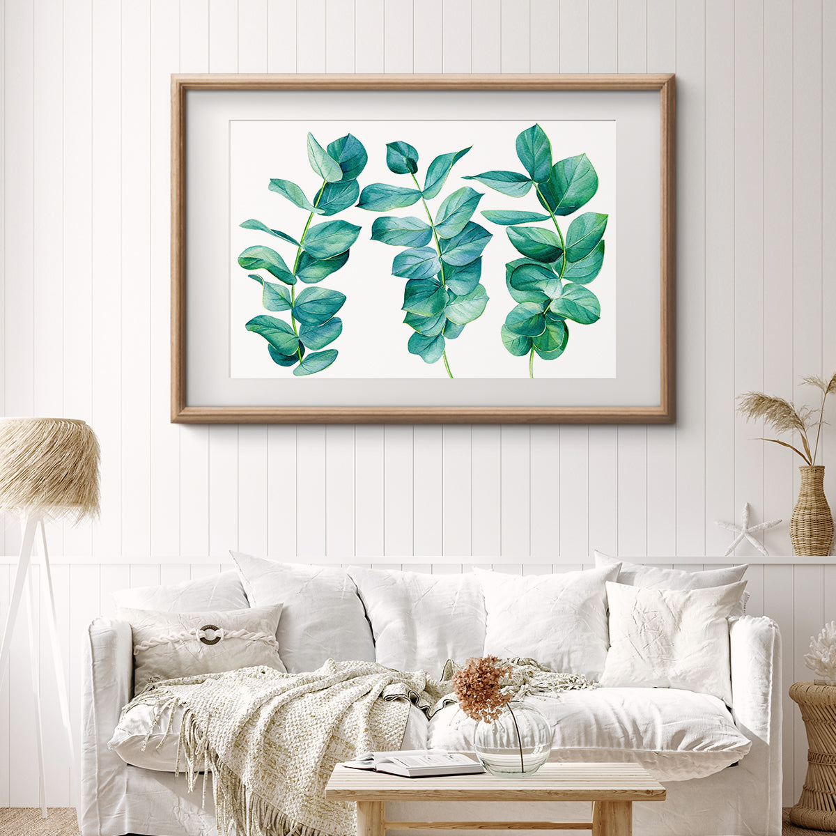 Eucalyptus Branches Minimalist Poster Art Prints-Horizontal Posters NOT FRAMED-CetArt-10″x8″ inches-CetArt