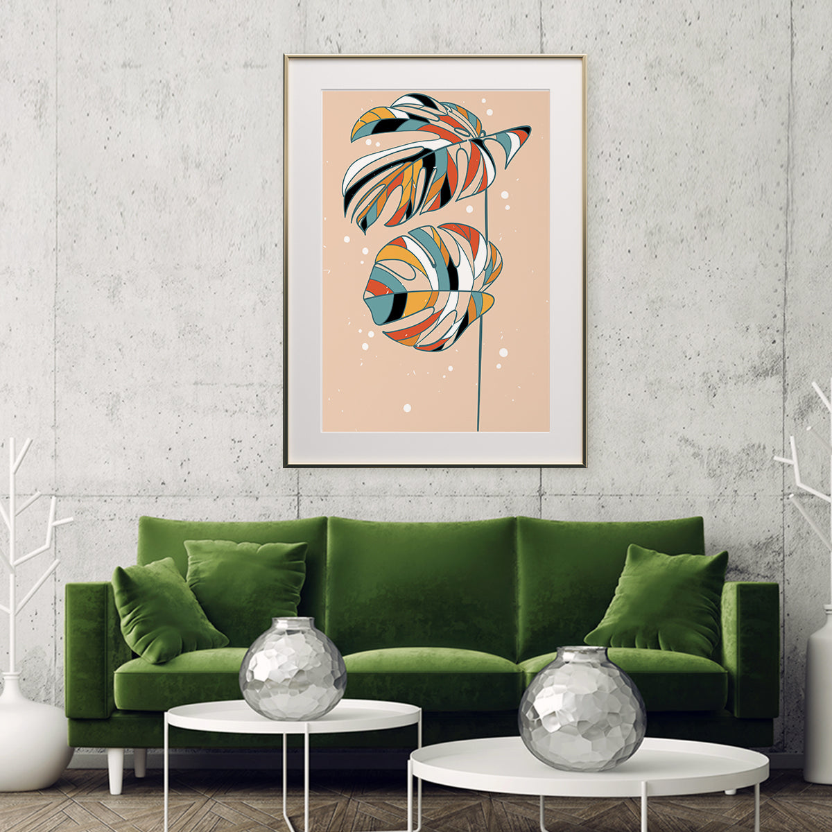 Colorful Abstract Minimalistic Monstera Posters Wall Art Prints-Vertical Posters NOT FRAMED-CetArt-8″x10″ inches-CetArt