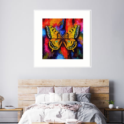 Mosaic Butterfly Art Posters And Wall Art Prints-Square Posters NOT FRAMED-CetArt-8″x8″ inches-CetArt