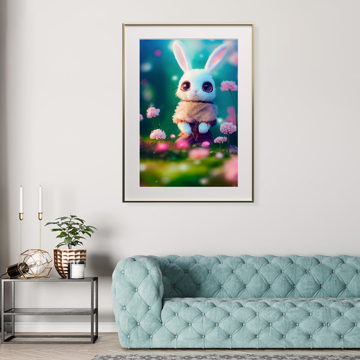 Cute Cartoon Rabbit Poster Wall Art Decor-Vertical Posters NOT FRAMED-CetArt-8″x10″ inches-CetArt