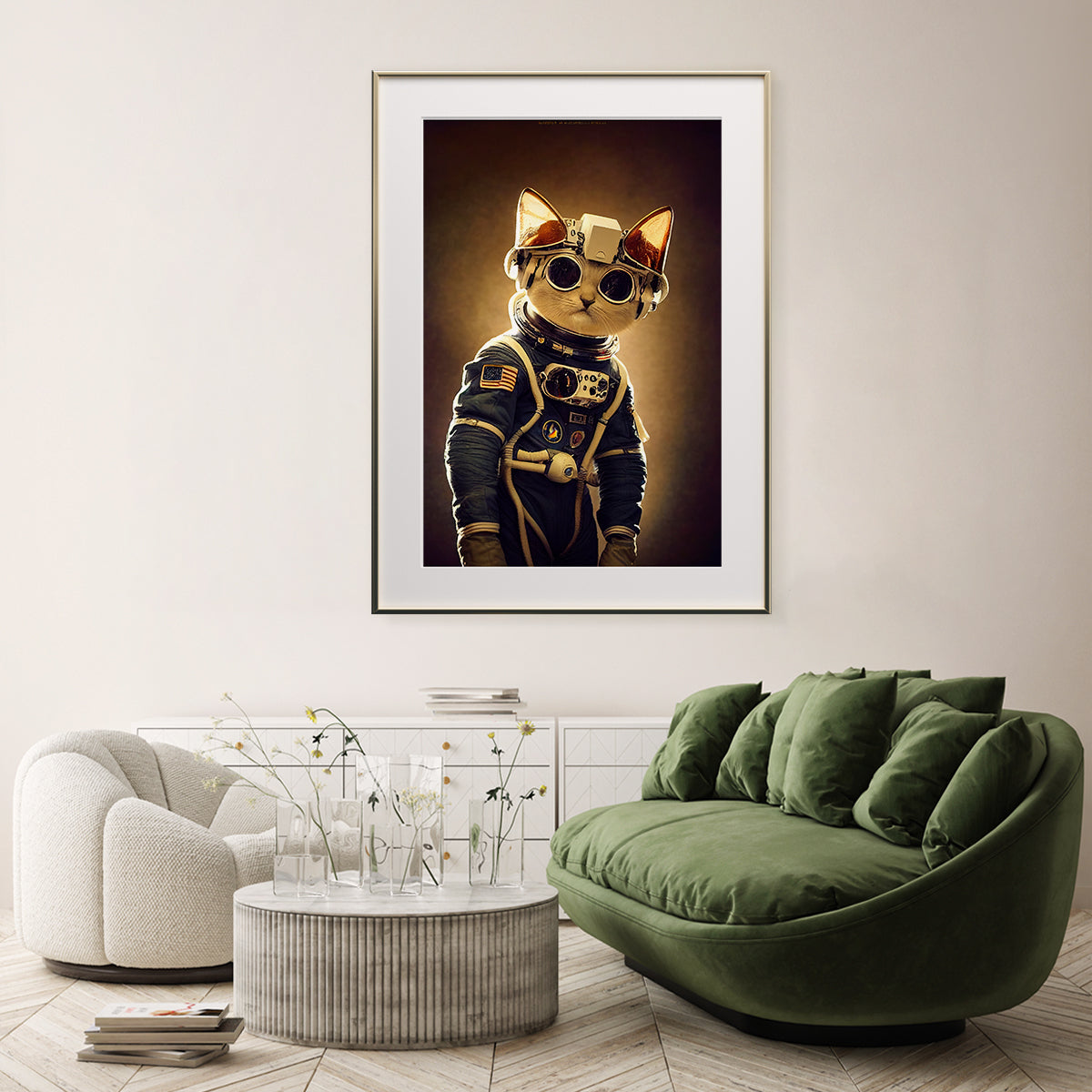 Cat Astronaut Cool Art Posters-Vertical Posters NOT FRAMED-CetArt-8″x10″ inches-CetArt