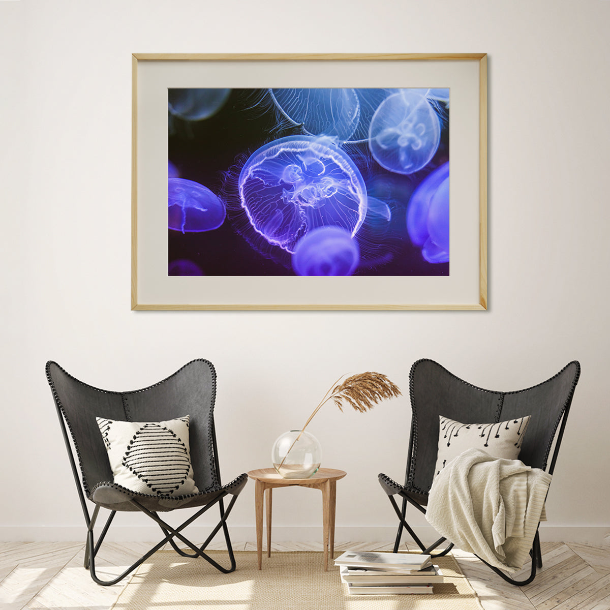 Beautiful Blue Jellyfish Poster Prints Wall Art-Horizontal Posters NOT FRAMED-CetArt-10″x8″ inches-CetArt