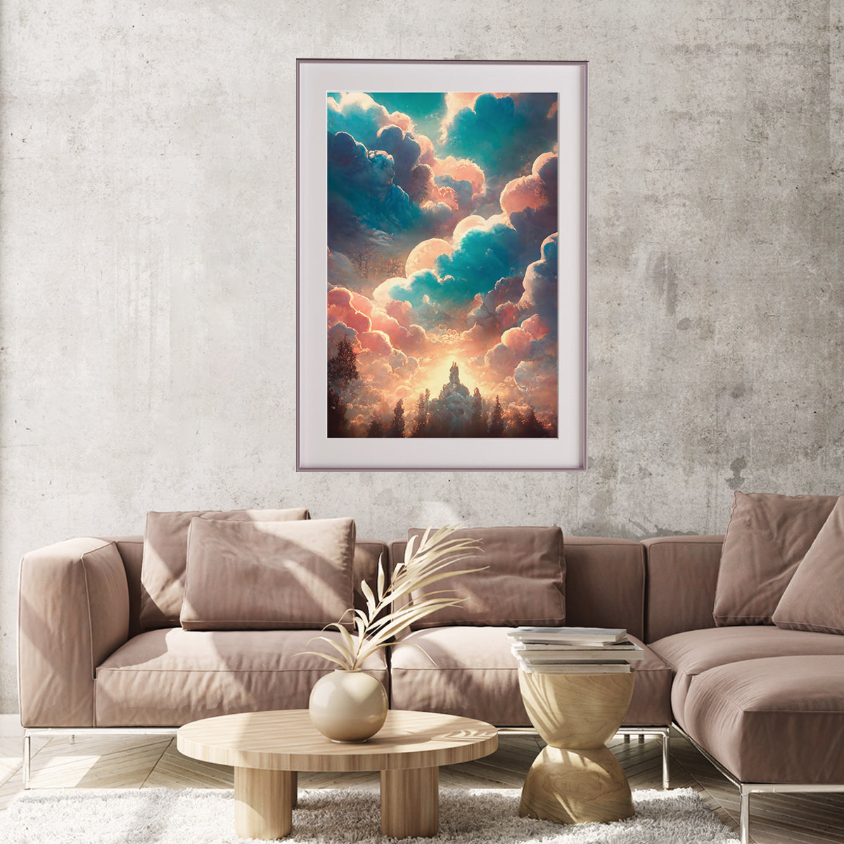 Multicolored Clouds Abstract Posters For Bedroom or Any Room-Vertical Posters NOT FRAMED-CetArt-8″x10″ inches-CetArt