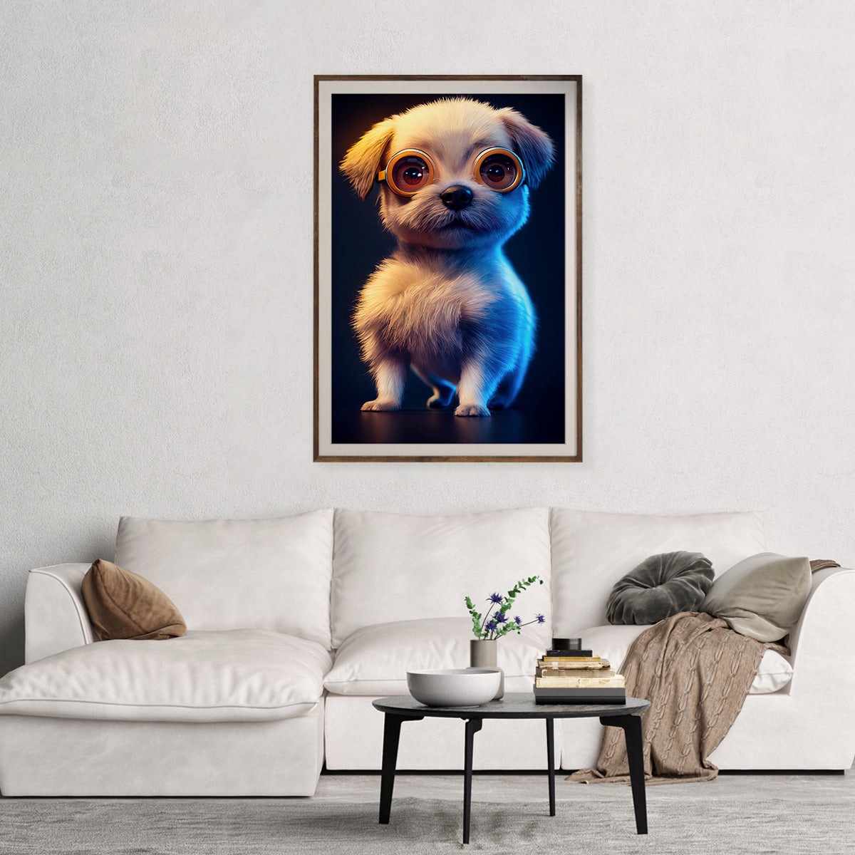 Fluffy Puppy Poster Decorations Ideas Steampunk Style-Vertical Posters NOT FRAMED-CetArt-8″x10″ inches-CetArt