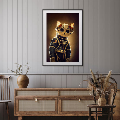 Cat Astronaut Cool Art Posters-Vertical Posters NOT FRAMED-CetArt-8″x10″ inches-CetArt