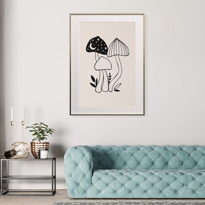 Vintage Mushrooms Famous Modern Art Prints-Vertical Posters NOT FRAMED-CetArt-8″x10″ inches-CetArt