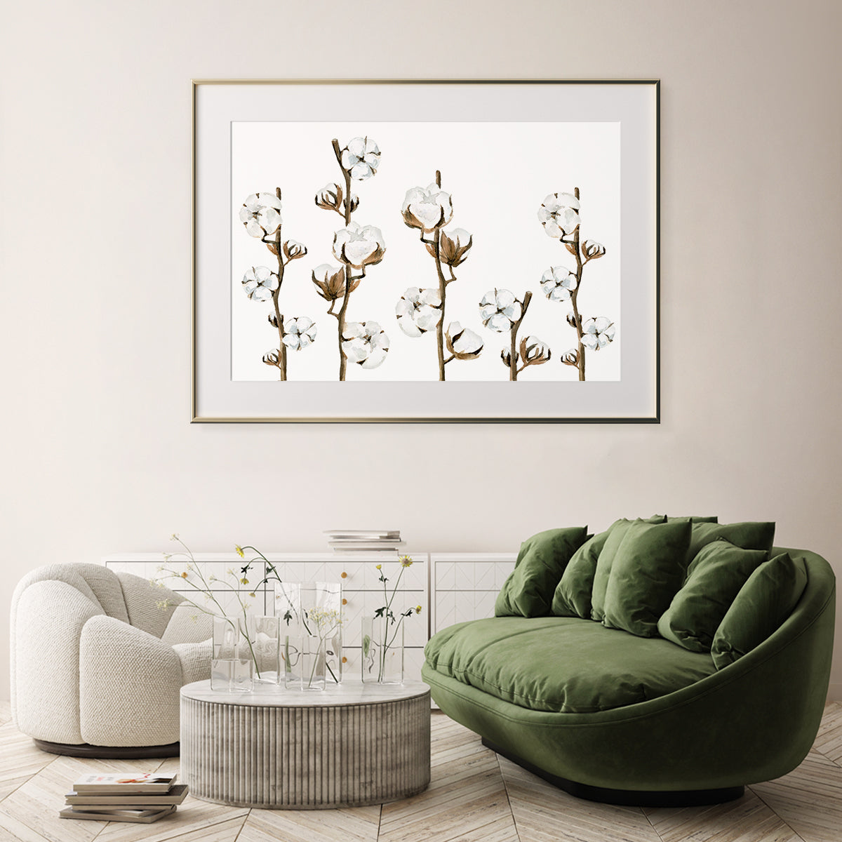 Cotton Branches Posters For Home Decor-Horizontal Posters NOT FRAMED-CetArt-10″x8″ inches-CetArt