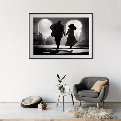 Couple in Love in Paris Vintage Posters For Room-Horizontal Posters NOT FRAMED-CetArt-10″x8″ inches-CetArt