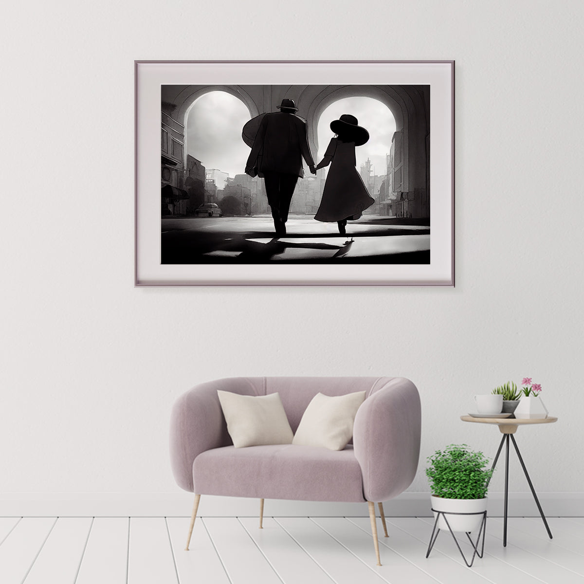 Couple in Love in Paris Vintage Posters For Room-Horizontal Posters NOT FRAMED-CetArt-10″x8″ inches-CetArt