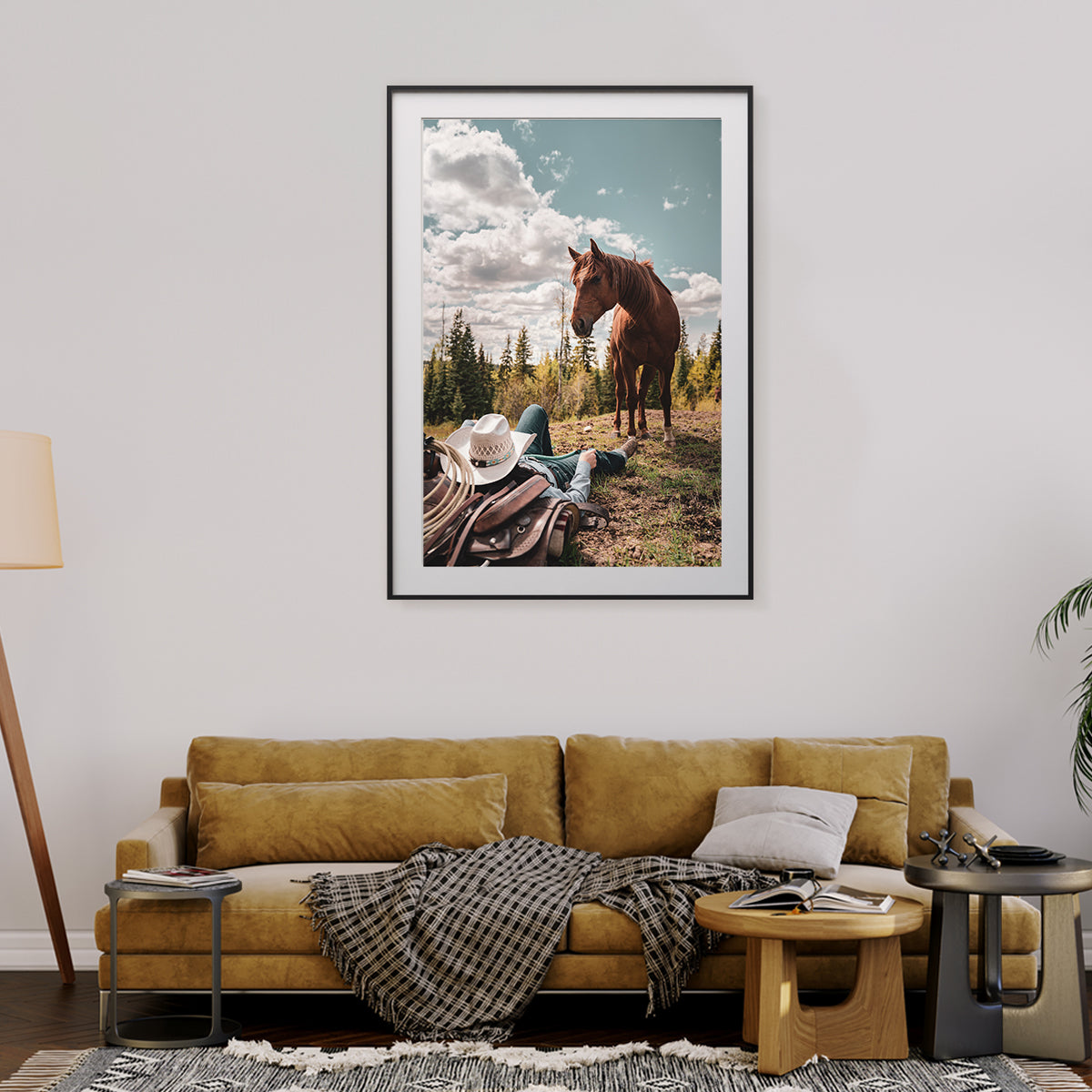 Cowboy With His Horse Posters For Home And Office Decor-Vertical Posters NOT FRAMED-CetArt-8″x10″ inches-CetArt