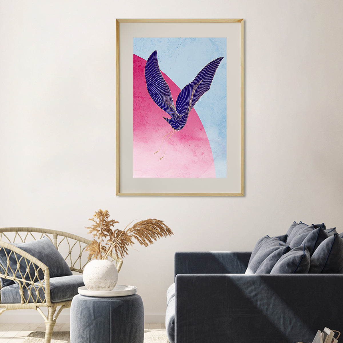 Abstract Japanese Crane Posters Prints Wall Decor-Vertical Posters NOT FRAMED-CetArt-8″x10″ inches-CetArt