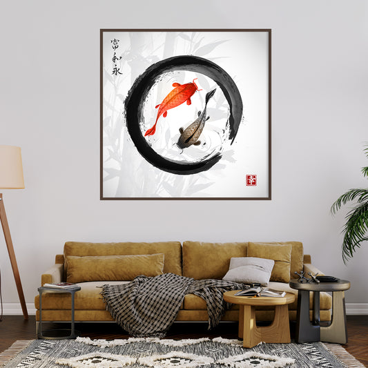 Red and Black Koi Carp Posters For Home Decor-Square Posters NOT FRAMED-CetArt-8″x8″ inches-CetArt