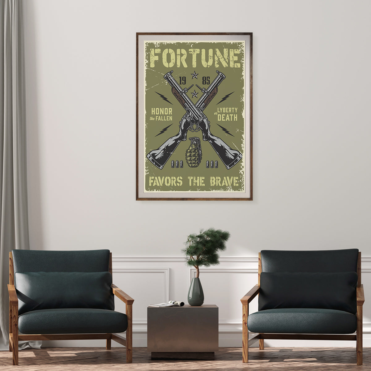 Fortune Favours The Brave Poster Room Wall Art Decor-Vertical Posters NOT FRAMED-CetArt-8″x10″ inches-CetArt