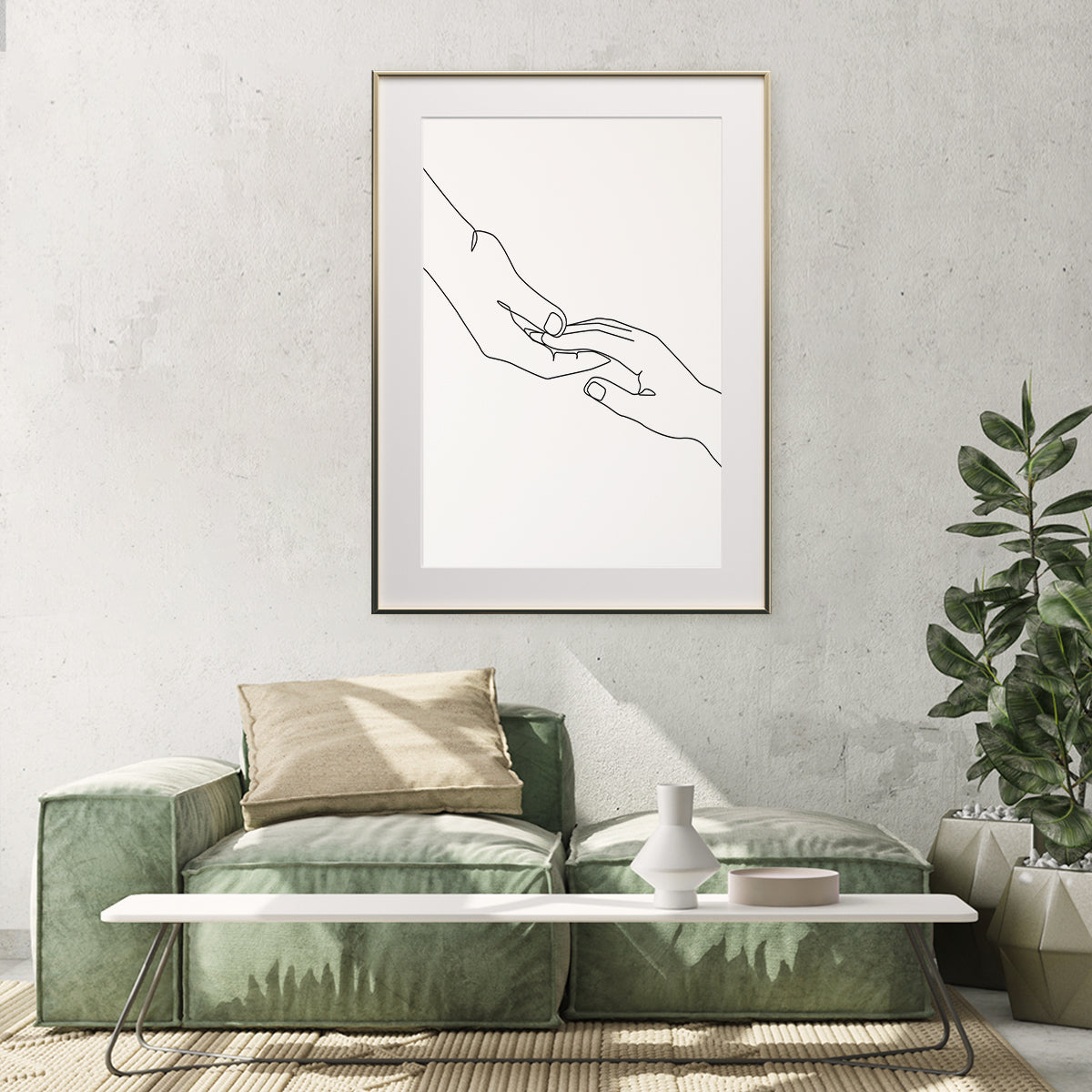 Trendy Minimalist Touch Hands Line Art Living Rooms Posters Wall Art Prints-Vertical Posters NOT FRAMED-CetArt-8″x10″ inches-CetArt