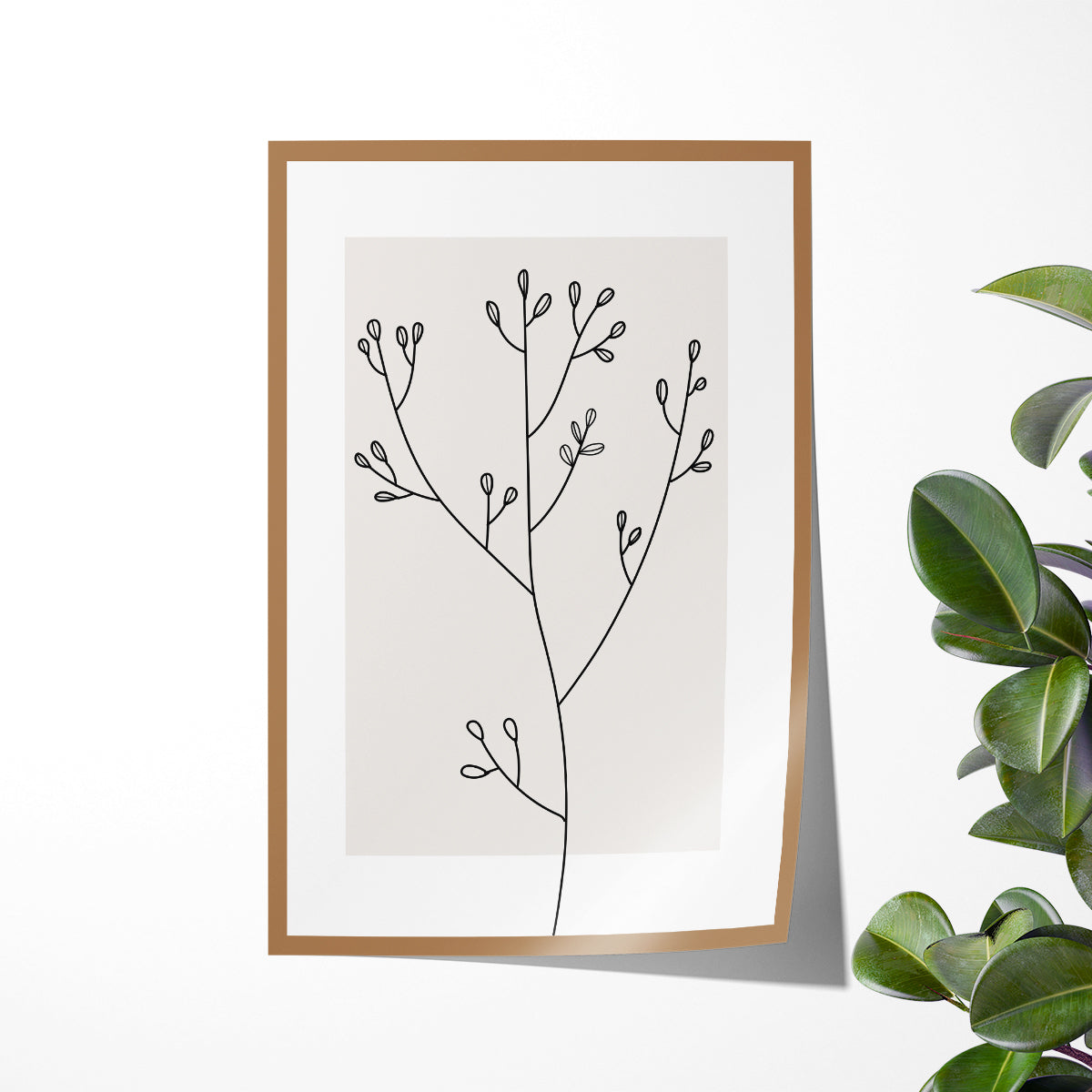 Minimalist Line Art Flowers Posters Prints Wall Art-Vertical Posters NOT FRAMED-CetArt-8″x10″ inches-CetArt