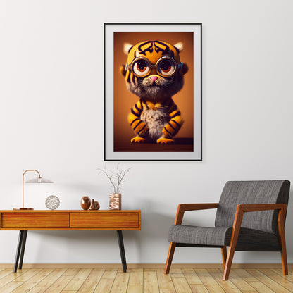 Cute Tiger Posters Wall Art Steampunk Style-Vertical Posters NOT FRAMED-CetArt-8″x10″ inches-CetArt