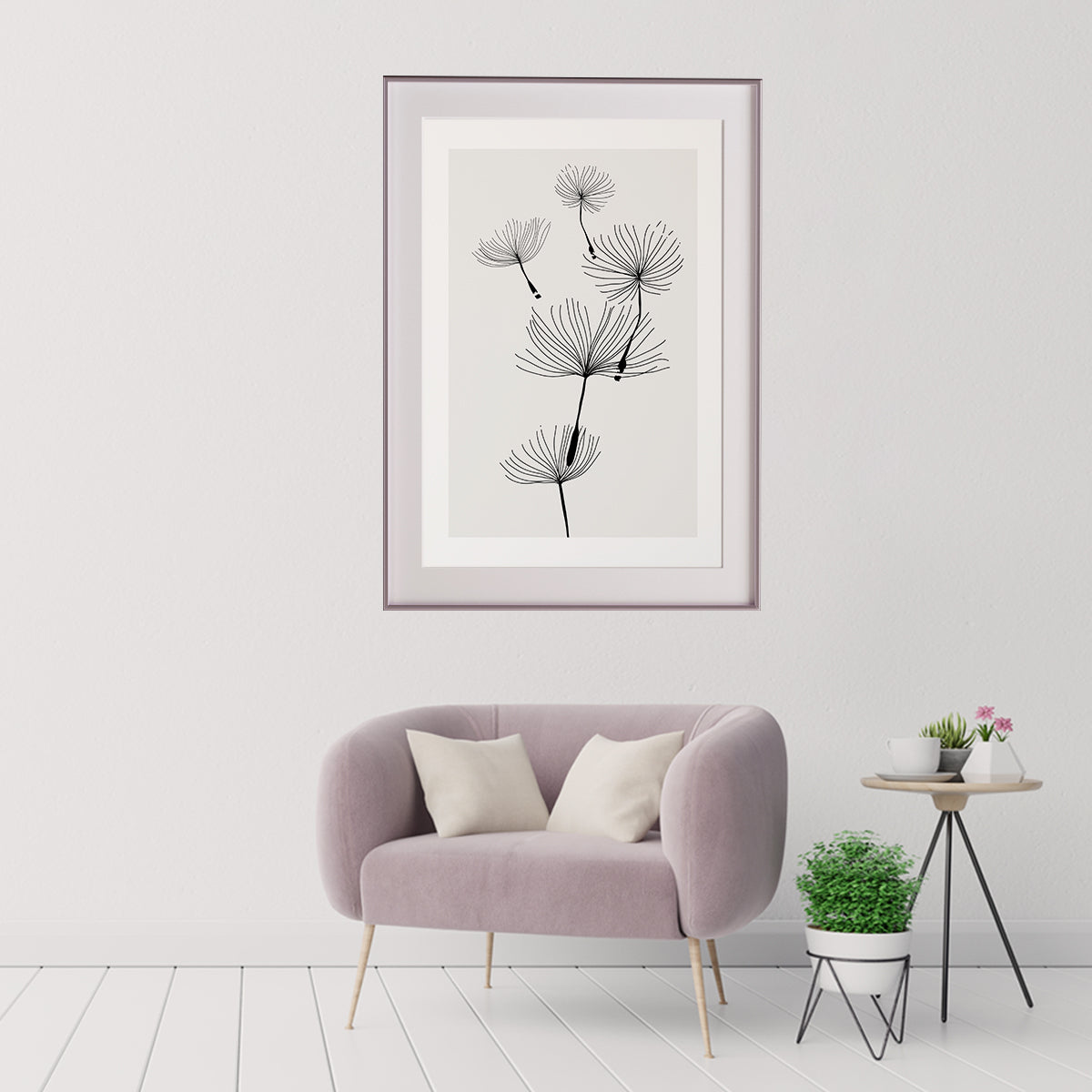 Dandelion Seed Abstract Minimalist Poster Wall Art-Vertical Posters NOT FRAMED-CetArt-8″x10″ inches-CetArt