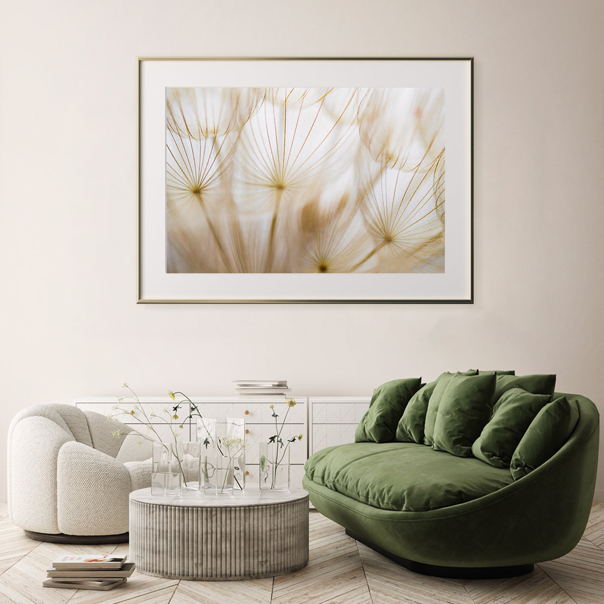 Beige Dandelion Seeds Posters For Home Decor-Horizontal Posters NOT FRAMED-CetArt-10″x8″ inches-CetArt