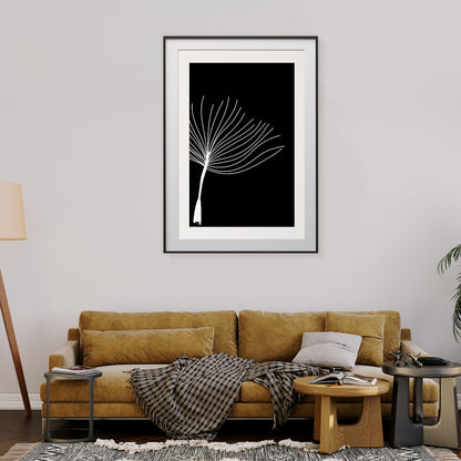 Minimalist Dandelion Seed Black and White Wall Art Posters-Vertical Posters NOT FRAMED-CetArt-8″x10″ inches-CetArt