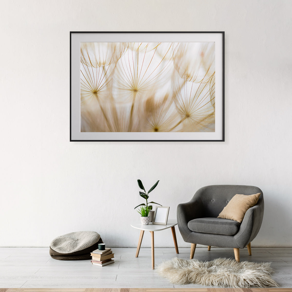 Beige Dandelion Seeds Posters For Home Decor-Horizontal Posters NOT FRAMED-CetArt-10″x8″ inches-CetArt