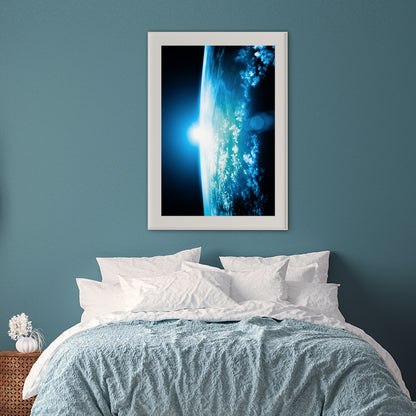 Planet Earth with Sunset High Resolution Posters And Art Prints-Vertical Posters NOT FRAMED-CetArt-8″x10″ inches-CetArt