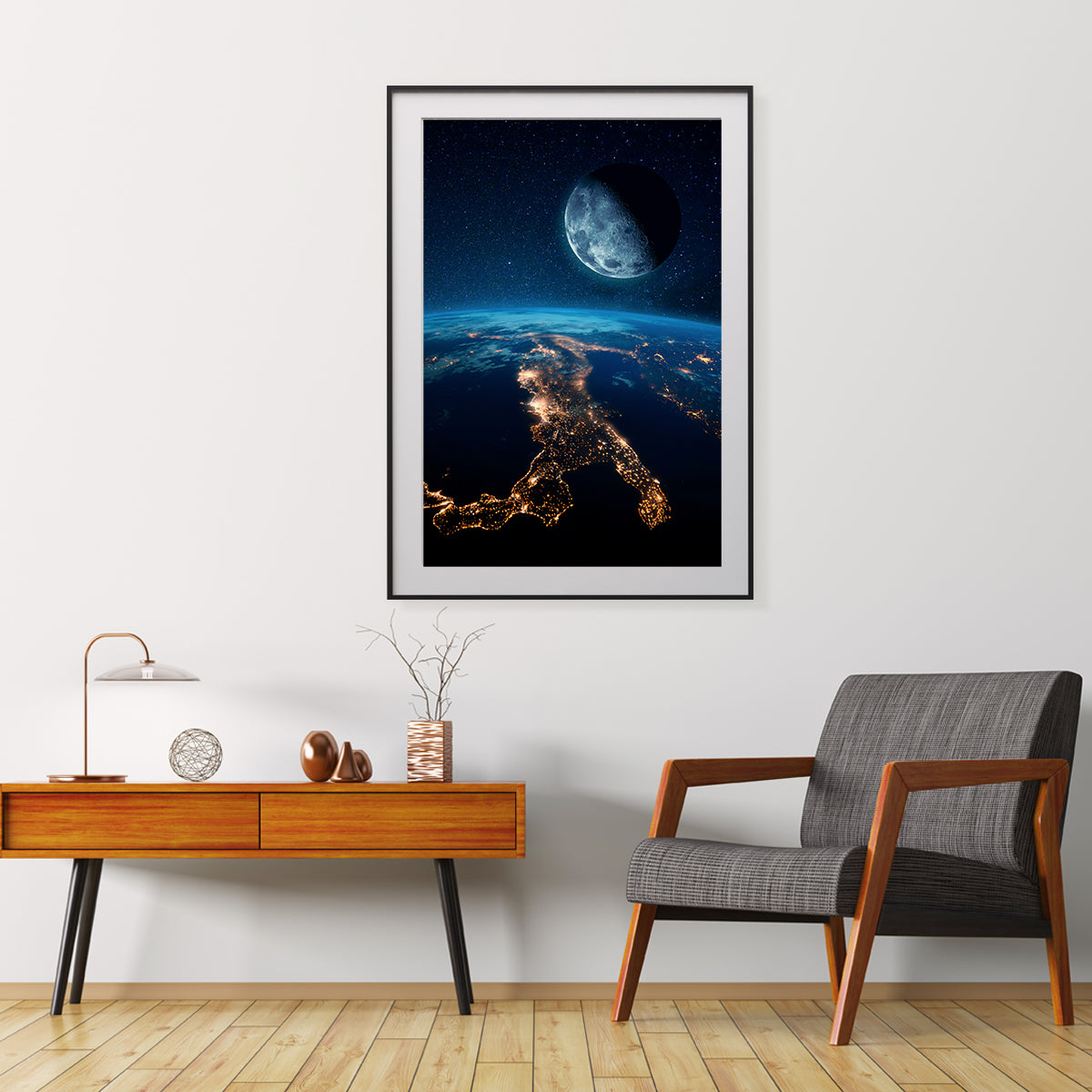 Earth's City Lights Posters For Wall Decor-Vertical Posters NOT FRAMED-CetArt-8″x10″ inches-CetArt