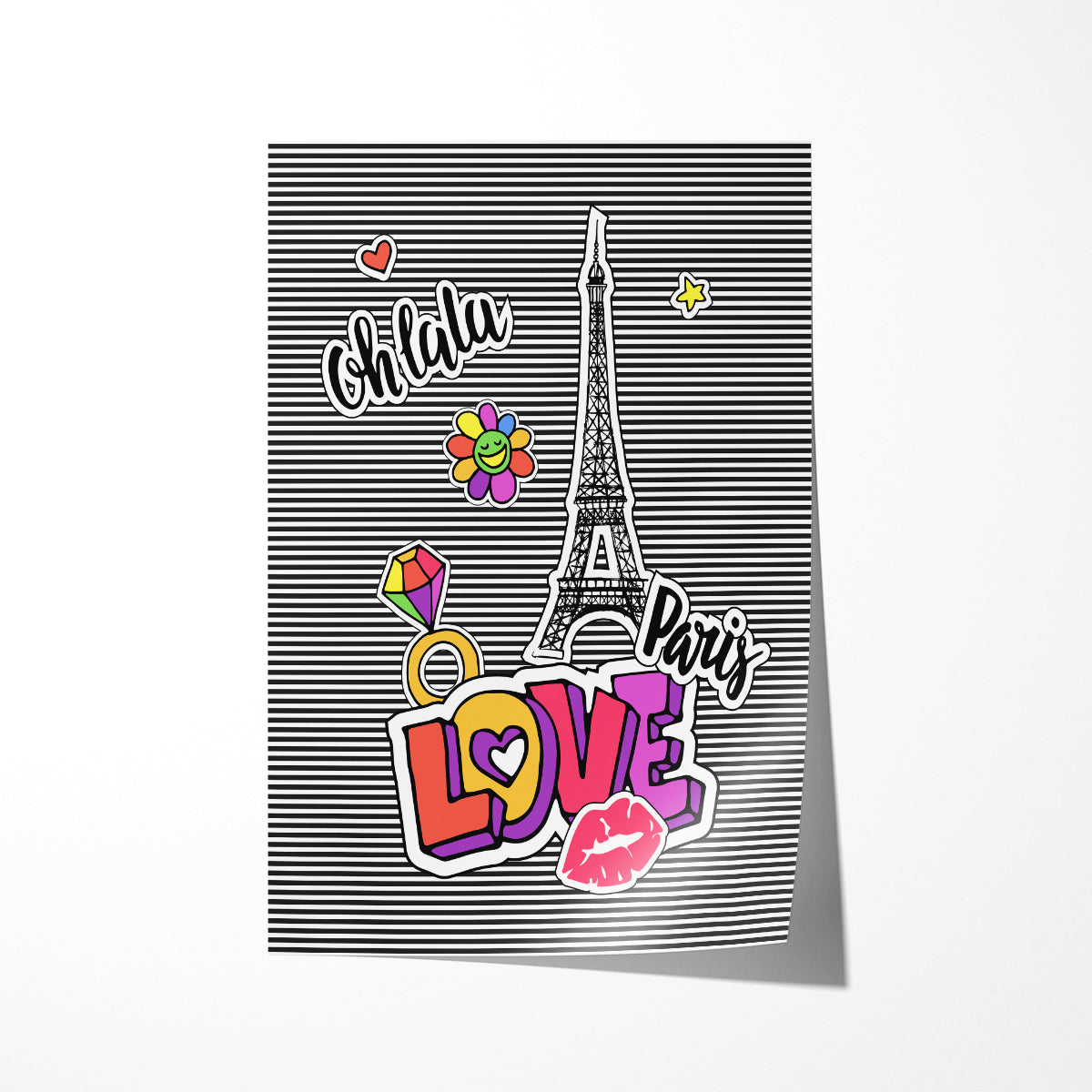 I Love Paris Posters Prints-Vertical Posters NOT FRAMED-CetArt-8″x10″ inches-CetArt