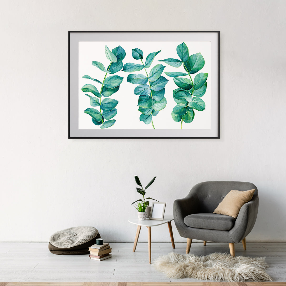 Eucalyptus Branches Minimalist Poster Art Prints-Horizontal Posters NOT FRAMED-CetArt-10″x8″ inches-CetArt