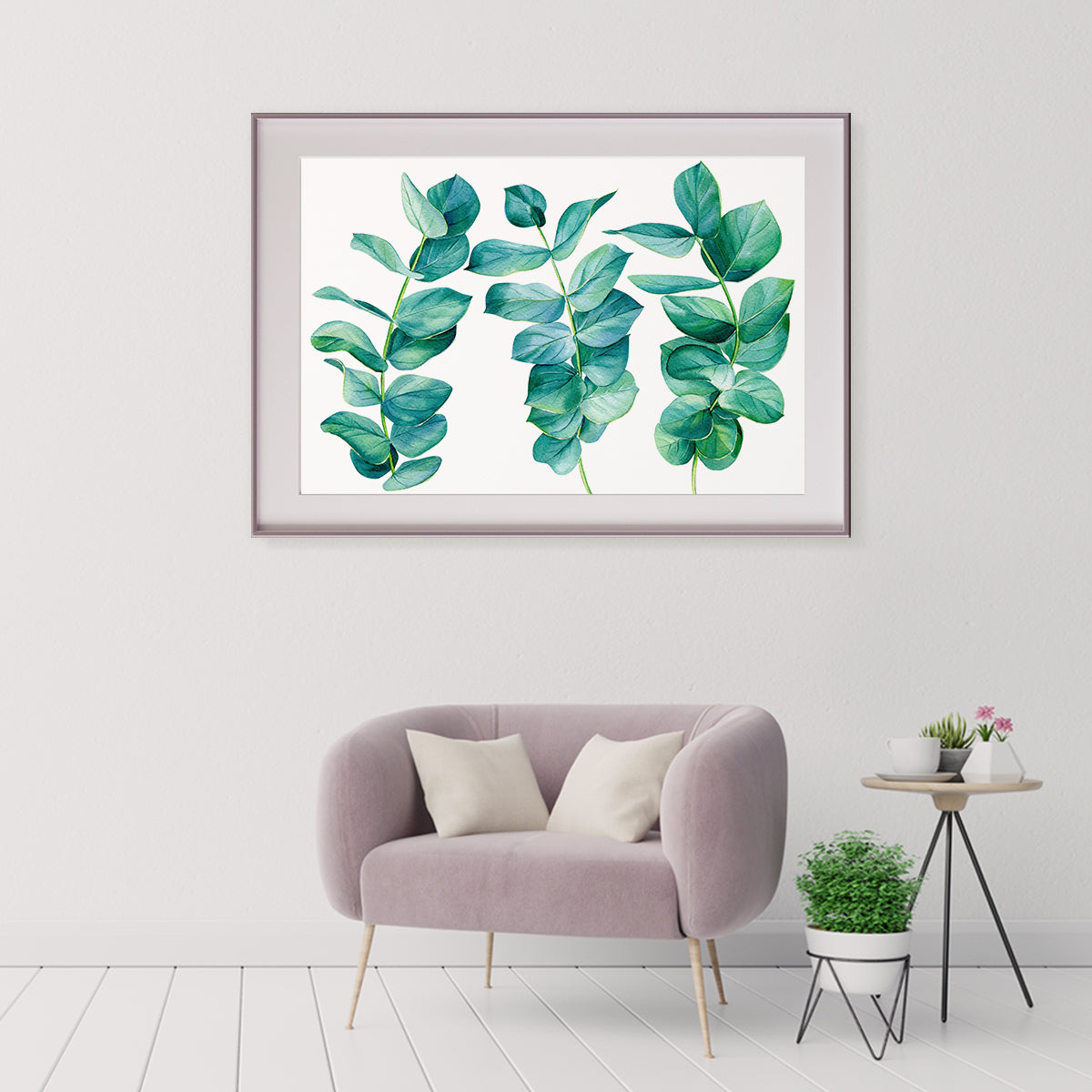 Eucalyptus Branches Minimalist Poster Art Prints-Horizontal Posters NOT FRAMED-CetArt-10″x8″ inches-CetArt