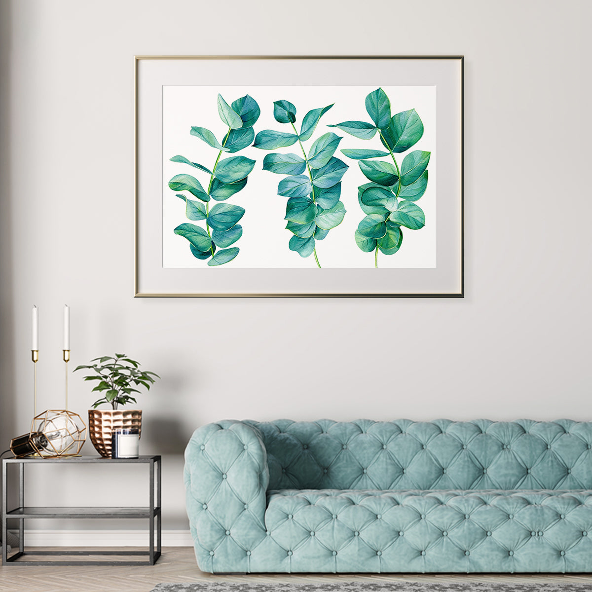 Eucalyptus Branches Minimalist Poster Art Prints-Horizontal Posters NOT FRAMED-CetArt-10″x8″ inches-CetArt