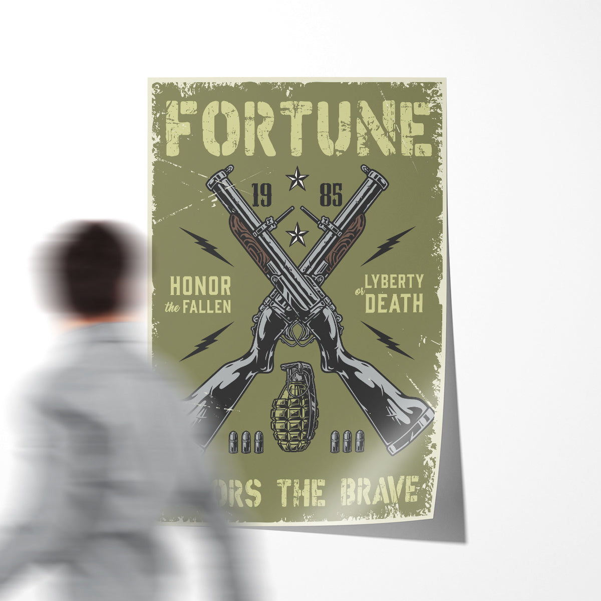 Fortune Favours The Brave Poster Room Wall Art Decor-Vertical Posters NOT FRAMED-CetArt-8″x10″ inches-CetArt