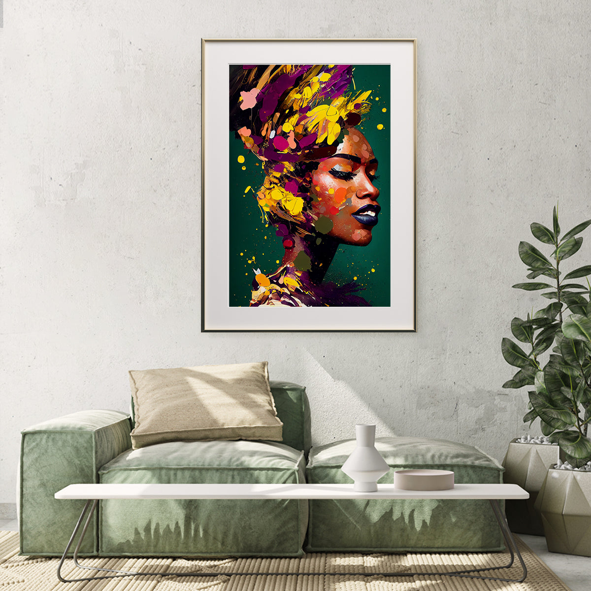 Creative African Woman Portrait Poster-Vertical Posters NOT FRAMED-CetArt-8″x10″ inches-CetArt