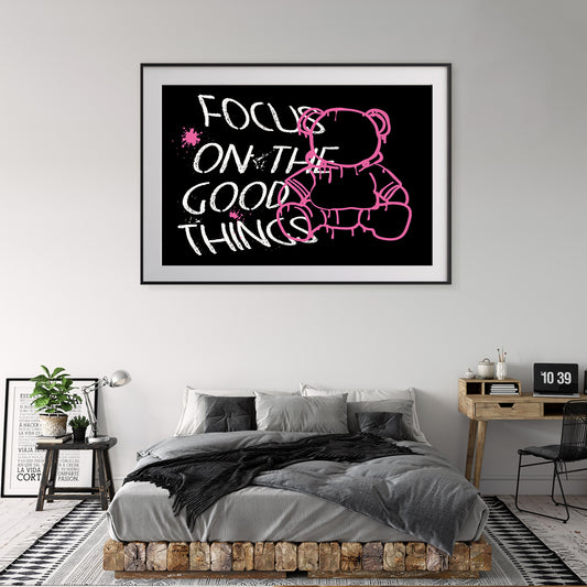 Focus on Good Things Motivational Quote Posters-Horizontal Posters NOT FRAMED-CetArt-10″x8″ inches-CetArt