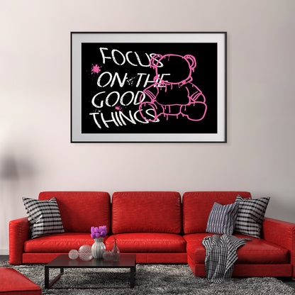 Focus on Good Things Motivational Quote Posters-Horizontal Posters NOT FRAMED-CetArt-10″x8″ inches-CetArt