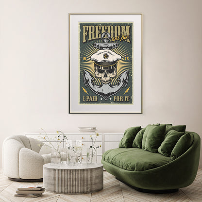 Freedom Isn't Free Veteran Man Cave Posters Wall Decorations-Vertical Posters NOT FRAMED-CetArt-8″x10″ inches-CetArt