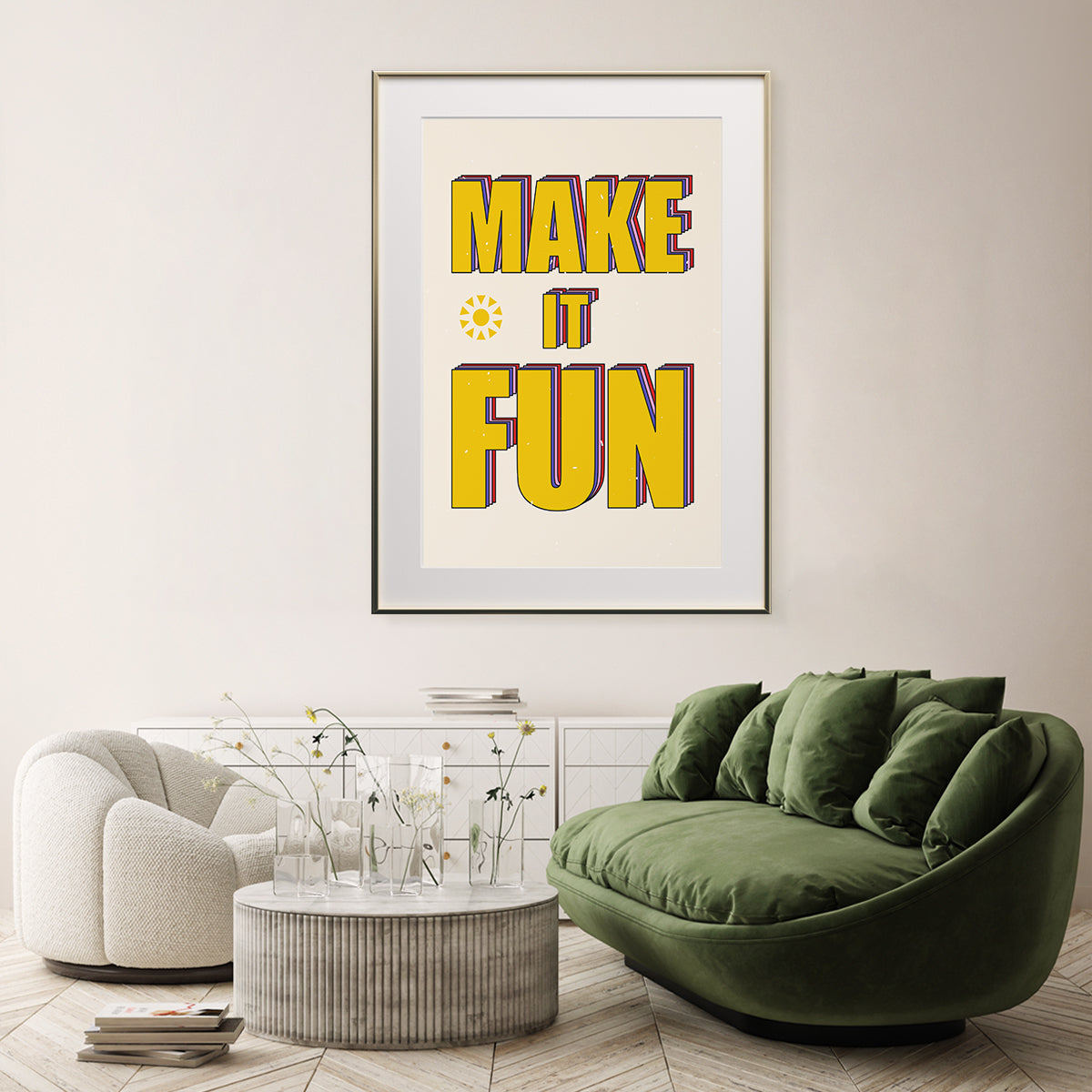 Pop Art Make It Fun Poster Wall Art Prints-Vertical Posters NOT FRAMED-CetArt-8″x10″ inches-CetArt